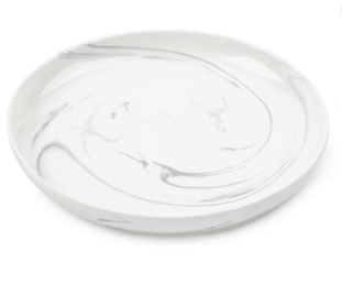Thyme & Table Stoneware Plate, Grey Marble Collection