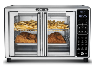 New Gourmia 1700W 6-Slice Digital Toaster Oven Air Fryer, 19 One-Touch Presets, 24L, Stainless Steel