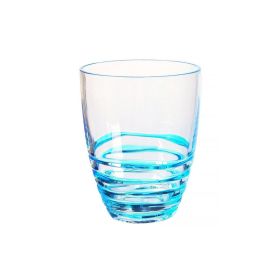Swirl Acrylic Glasses Drinking Set of 4 DOF (15oz), Plastic Drinking Glasses, BPA Free Cocktail Glasses, Drinkware Set, Drinking Water Glasses