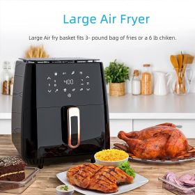 KUPPET Air Fryer, 7 Quart, 1700-Watt Electric Air Fryers Oven for Roasting/Baking/Grilling, 8 Cooking Presets, LED Digital Touchscreen, BPA-Free