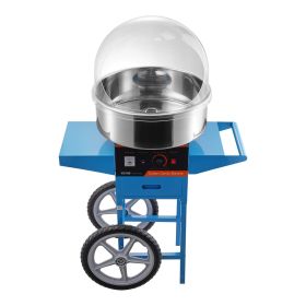 VEVOR Electric Cotton Candy Machine with Cart, 1000W Commercial Candy Floss Maker with Cover, Stainless Steel Bowl, Sugar Scoop and Drawer