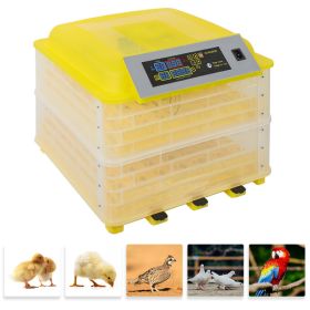 [Same model code: 86253457]96-Egg Practical Fully Automatic Poultry Incubator (US Standard) Yellow & Transparent