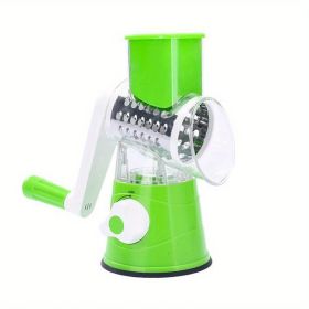 1 Set; 4in1; Vegetable Slicer; Multifunctional Fruit Slicer; Manual Food Grater; Rotary Cutter; Vegetable Grinders; Kitchen Stuff; Kitchen Gadget (Color: green)