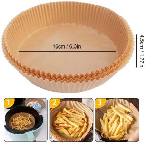 Air Fryer Disposable Paper Liner Non-stick Disposable Liners, 200PCS Air Fryer Disposable Paper Liners, 6.3In Round Air Fryer Parchment Paper (Num: 100pcs)